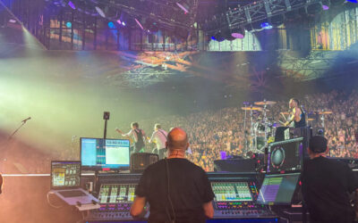 Busted vs McFly, una batalla de bandas, con un DiGiCo Quantum 338 en cada esquina